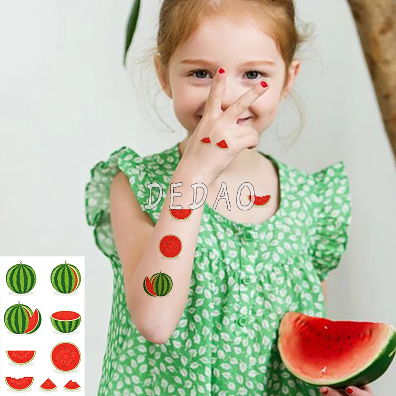 

Waterproof Temporary Tatoo Fake Tattoo Sticker Summer Watermelon Flash Tatto Tatouage Hand Tattoos Stickers For Kids Children