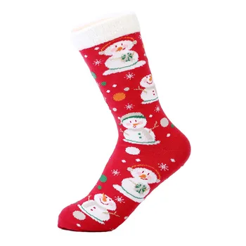 

LEGICON 2 Pairs/lots Brand High Quality Christmas Socks Snowman Spring Autumn Sock Cotton Women Female Christmas Gift Sock