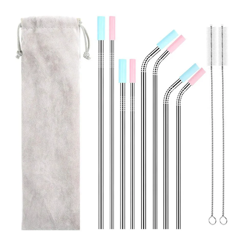 Hot Sale Summer Reusable Drinking Straw Long Stainless Steel Resistant