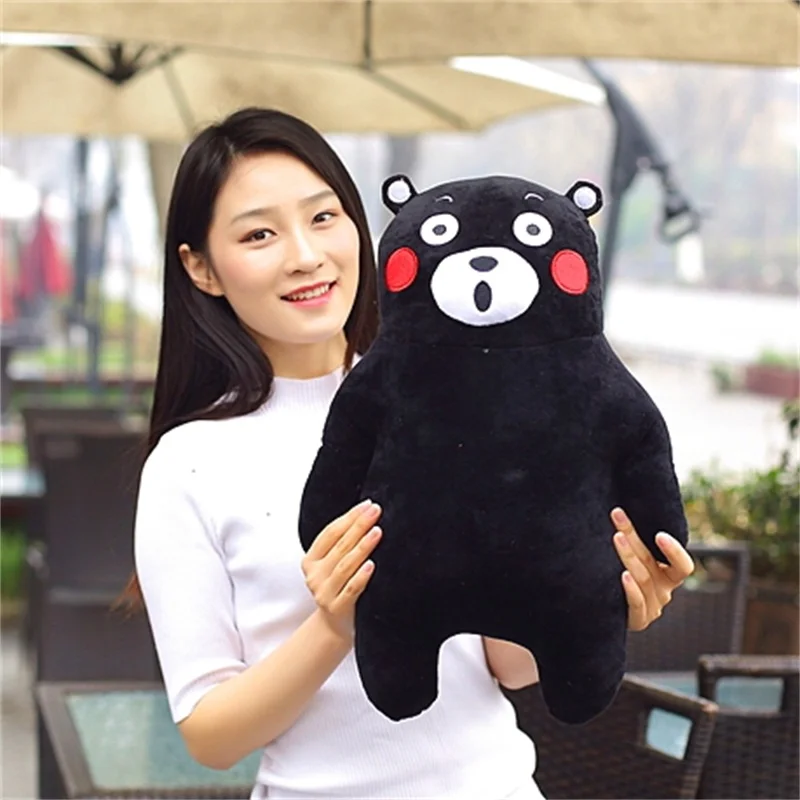 Япония маскоты Kumamon медведь плюшевые игрушки для детей подарок прекрасная кукла подушки детские высокое качество и низкая цена 35 см