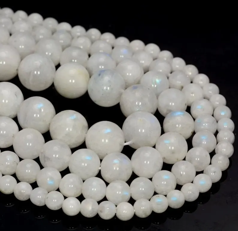 

Genuine Natural Rainbow Moonstone Beads,Moon Stone Beads Round Shape 4mm 5mm 6mm 7mm 8mm 9mm 10mm 12mm.1 of 15"strand