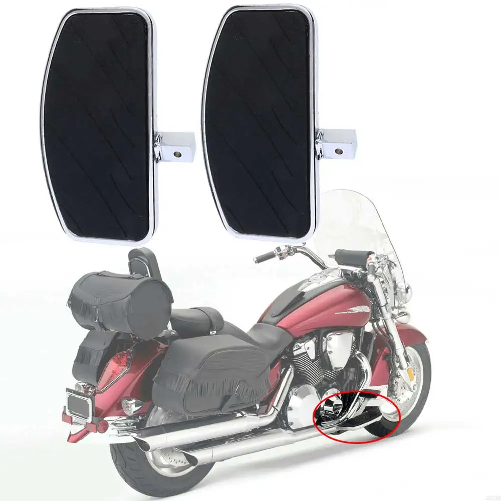 1 Pair Motorcycle Wide Foot Pegs Foot Rests Front Pedals For Honda VF250/750 Yamaha XVS400/650/600 XV125/250/400/535 Etc L & R