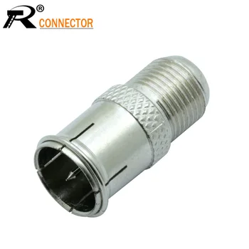 

F COAXIAL ADAPTER CONNECTOR 20PCS/LOT F MALE PLUG TO JACK CONNECTOR STRAIGHT ADAPTER COAX FOR ATSCTV CHEAP