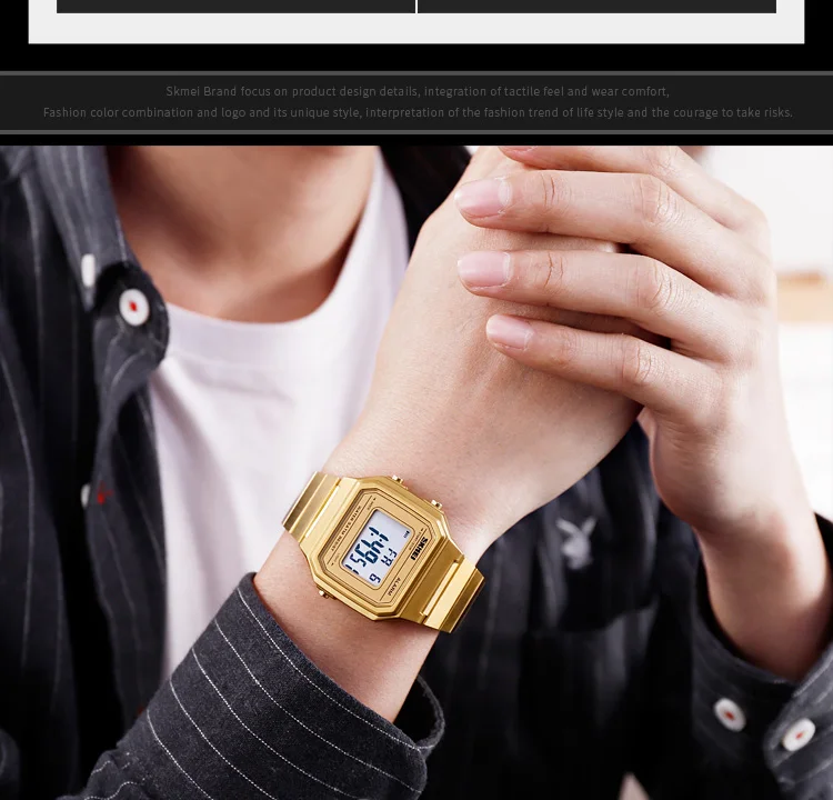 SKMEI модные повседневные часы мужские часы цифровые водонепроницаемые наручные часы светящийся дисплей недели будильник мужские часы Erkek Kol Saati Новинка