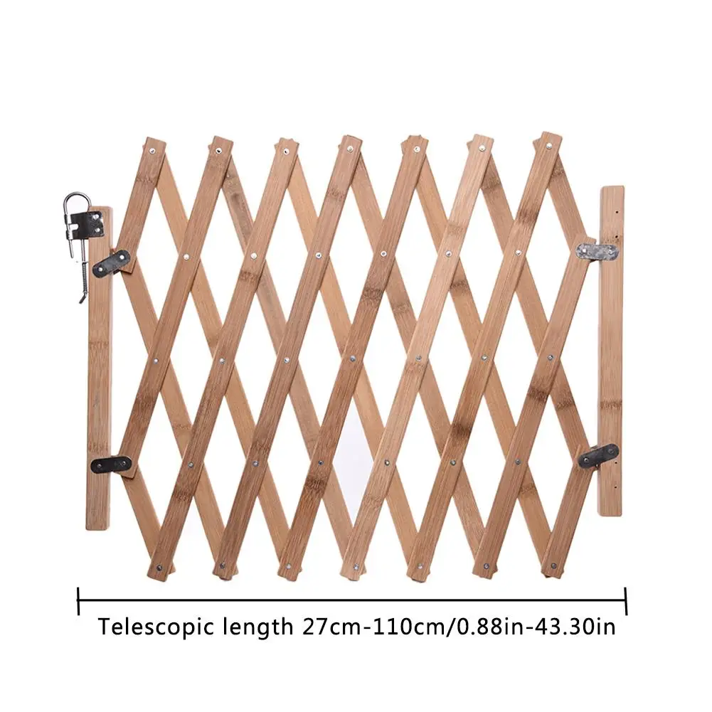 1 шт. Складной Барьер для кошек и собак, деревянные бамбуковые ворота безопасности, расширяющиеся качели, Калитка для щенков, простой растягивающийся деревянный забор
