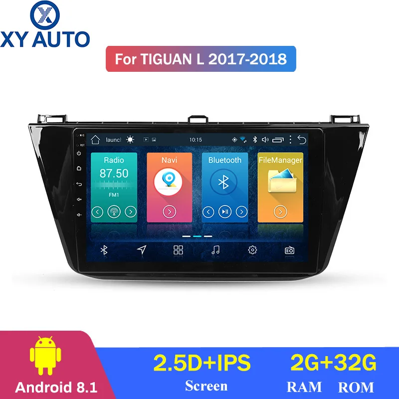 Flash Deal 10.1 inch 2.5D IPS Tempered HD multi-touch screen Android 8.1 NAVI for VW tiguan L 2017-2018 with Bluetooth USB WIFI support SWC 0