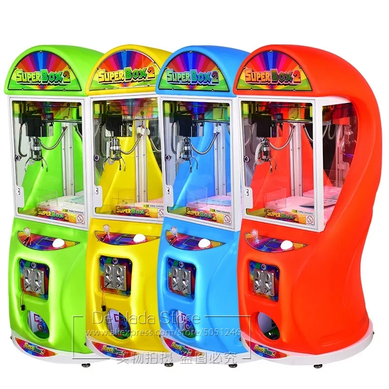 

Super Box Small Coin Operated Game Machine Doll Toy Cranes Claw Machine For Sale