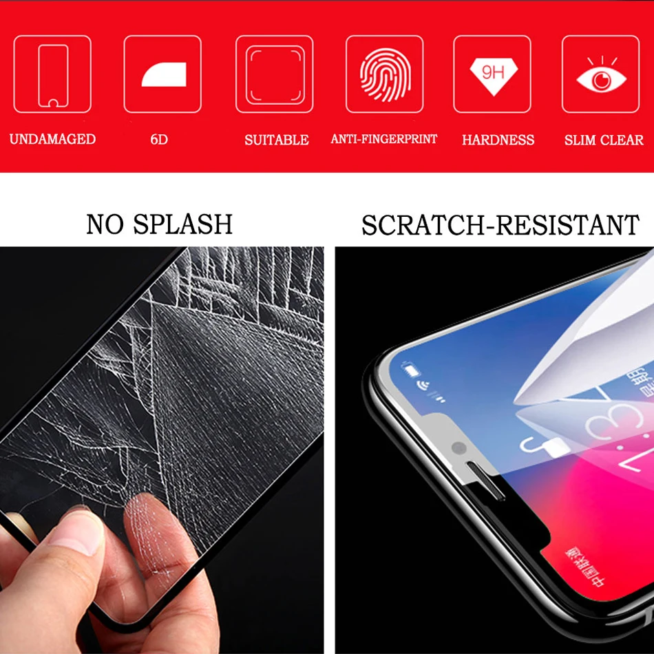  UTOPER 6D Gehärtetem Glas Für iPhone 7 8 7 Plus 8 Plus Glas Screen Protector Film Full Coverage Gla