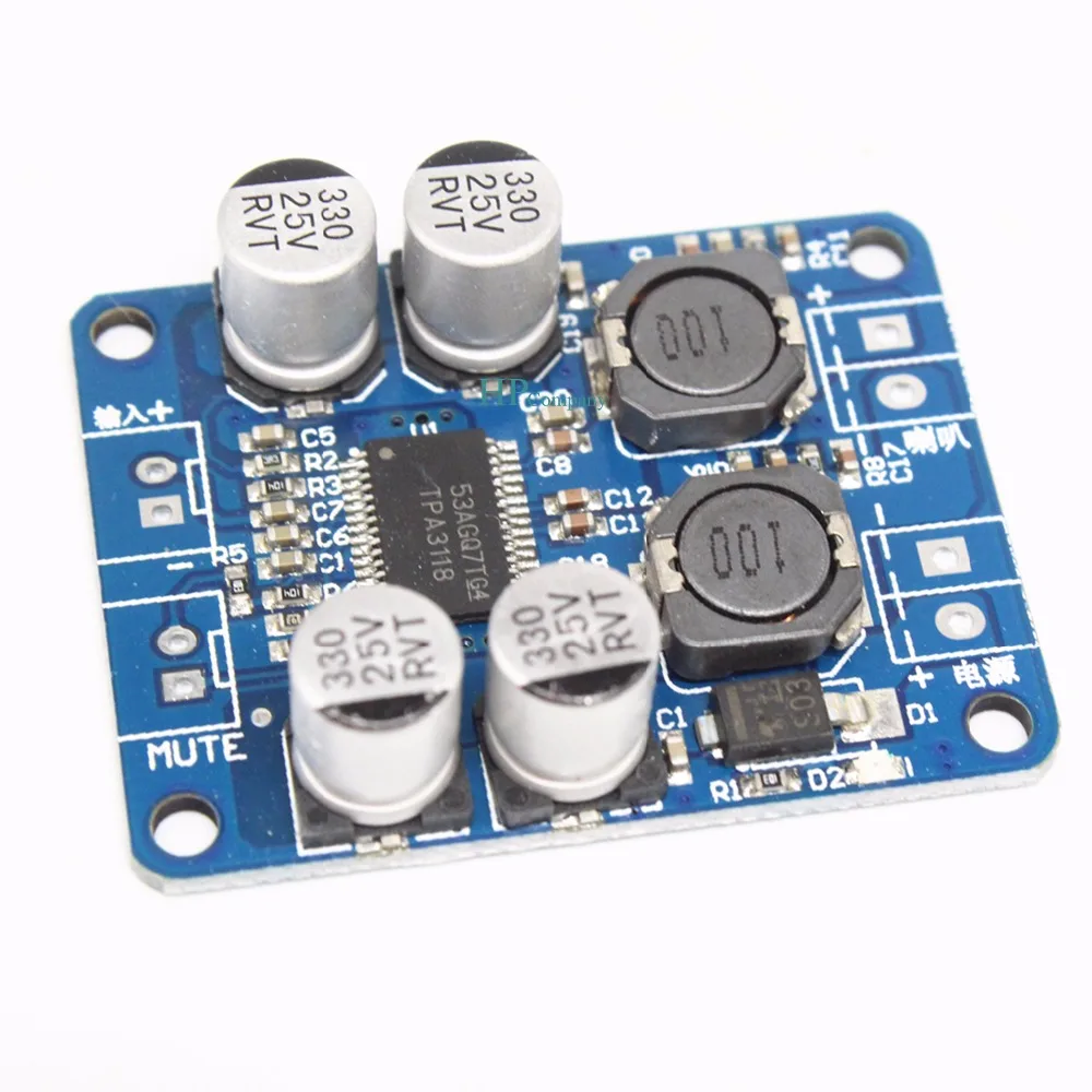 

DC 12V-24V TPA3118 60W Mono Digital Audio Power Amplifier Board Amp Module