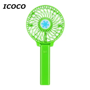 

Mini usb hand fan cooling portable fan led light air conditioner cooler adjustable speed heat rechargeable battery fans