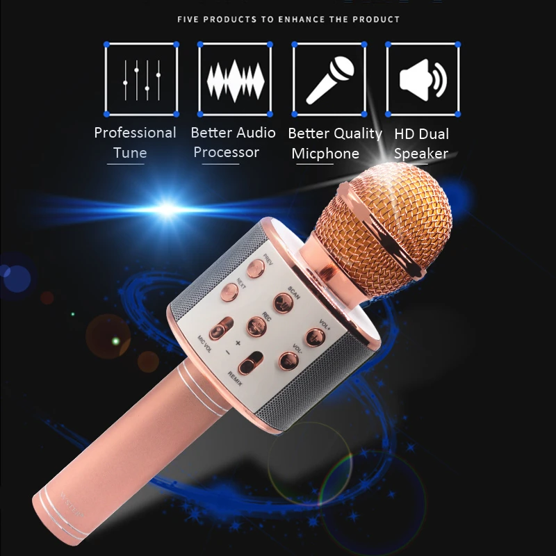 WS858-Wireless-Karaoke-Microphone-Portable-Bluetooth-mini-home-KTV-for-Music-Playing-and-Singing-Speaker-Player