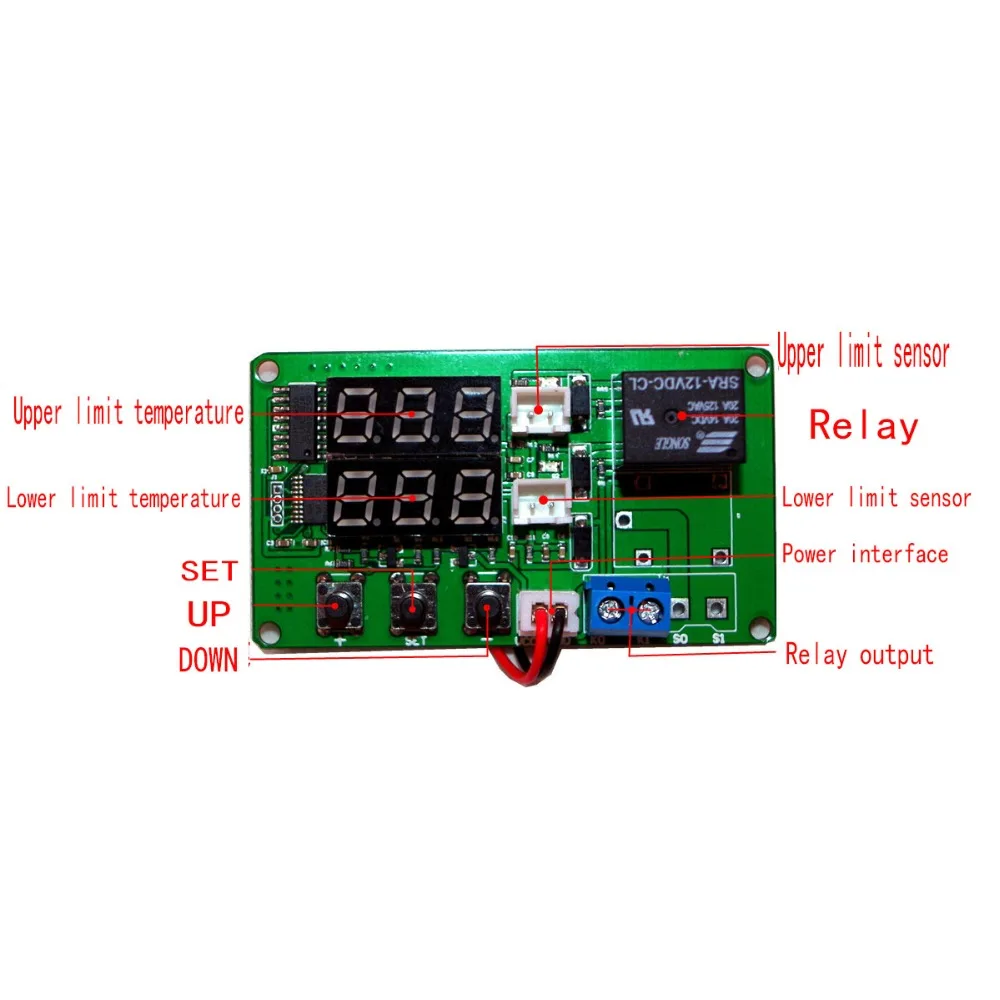 Temperature difference meter solar temperature difference controller temperature difference controller with 2 sensing lines