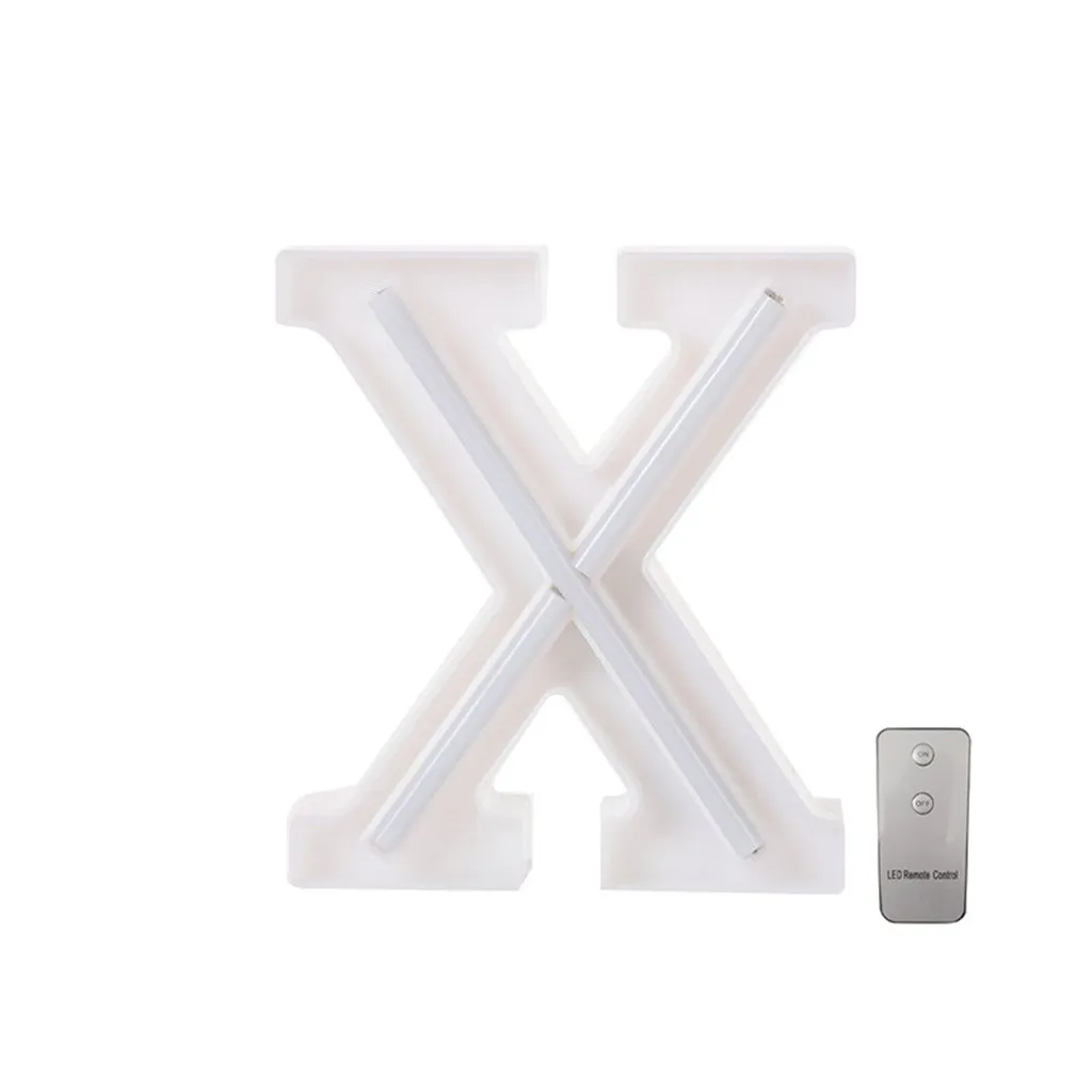 Светодиодный USB буквенный светильник s светильник белый пластиковый буквенный стоящий, подвесной A-Z и цифровой буквенный светильник светодиодный вечерние светильник мягкий теплый светящийся