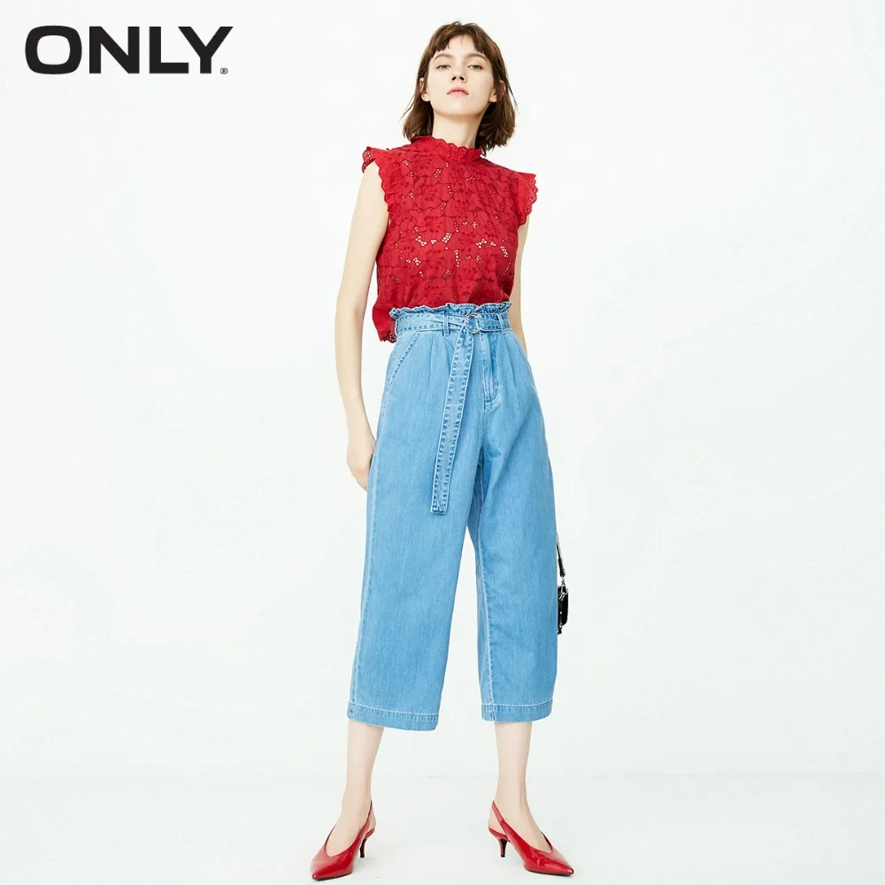 Sólo Pierna La Mujer Suelta 2018 118332508 Pantalones Cintura Alta Vaqueros rxqOSTr