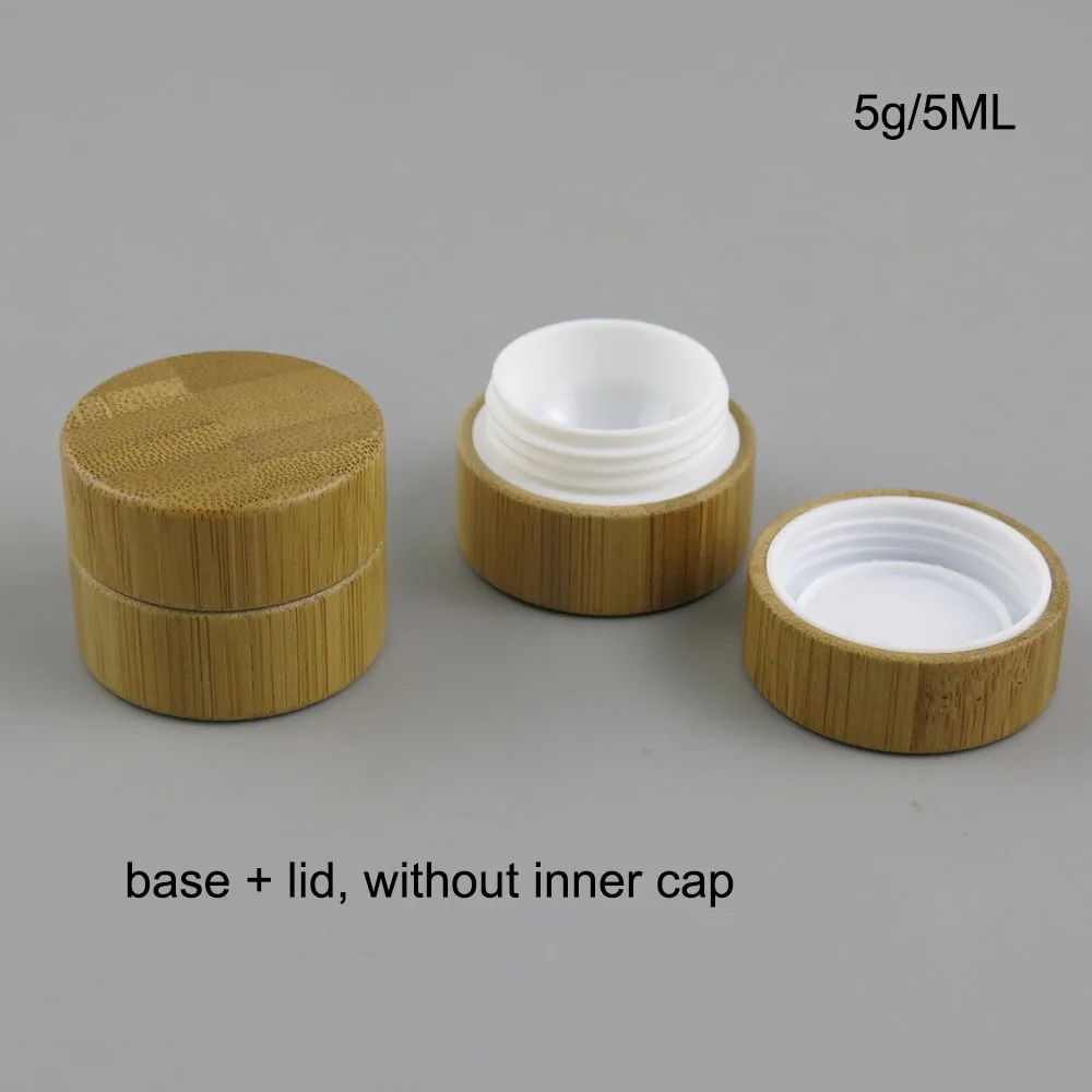 6 x 5g 10g 30g 50g Bamboo Container Cream Jar Portable Jars For Cosmetic Packaging 1oz 5