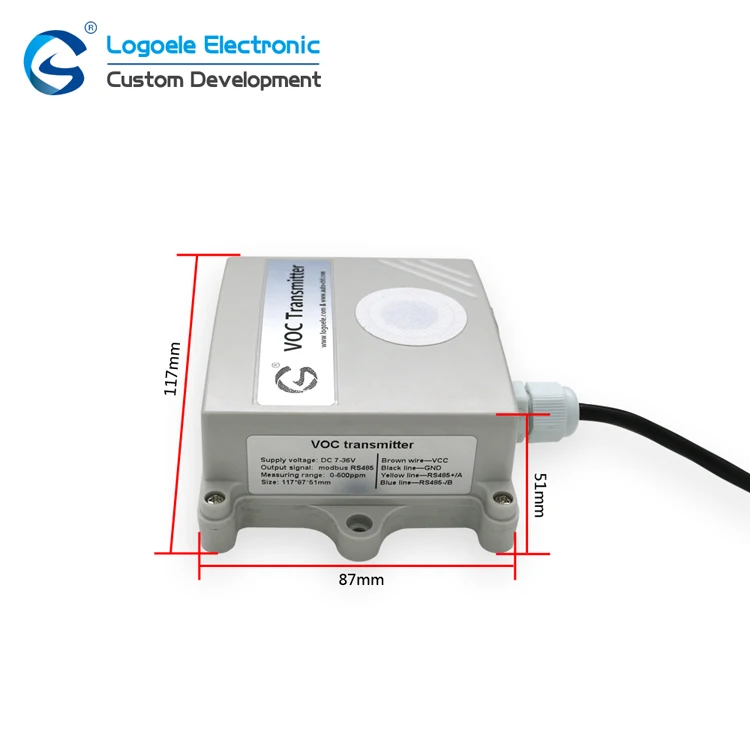 Высокая qualitu аммиака передатчик концентрация аммиака обнаружения Сенсор Лос-Газ обнаружения VOC контроллер RS485 Выход