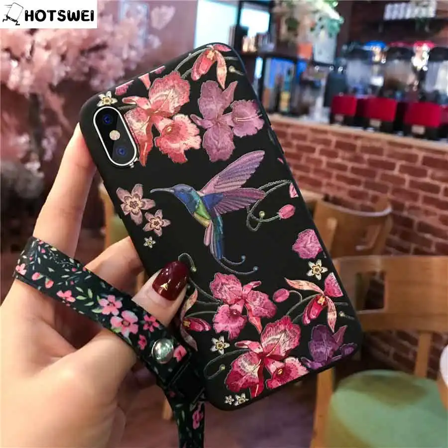 

HOTSWEI Case For Xiaomi Redmi 6A 6 Pro Redmi Note 5 Case Mi 8 SE Mix 2s A2 Lite Cases 3D Relief Pattern Soft TPU Silicone Cover
