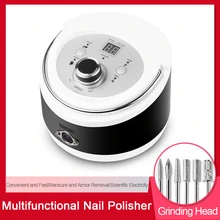 Фрезер для ногтей, сверлильный станок для пилки для маникюра, педикюра Инструменты Kit: бытовое оборудование для маникюра, машинка для полировки с ЖК-дисплей 30000 об/мин шлифование остекления ногтей набор Электрический