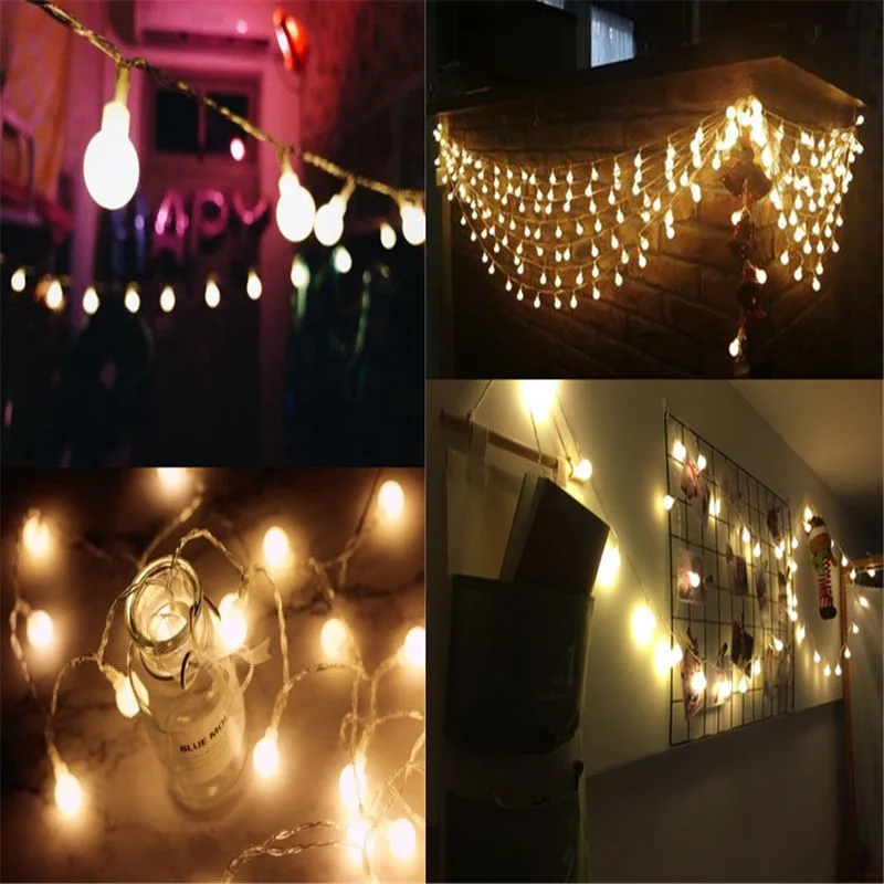 Luminaria 1 5 м 3 20 светодиодов вишневые шарики сказочные гирлянды на батарейках для