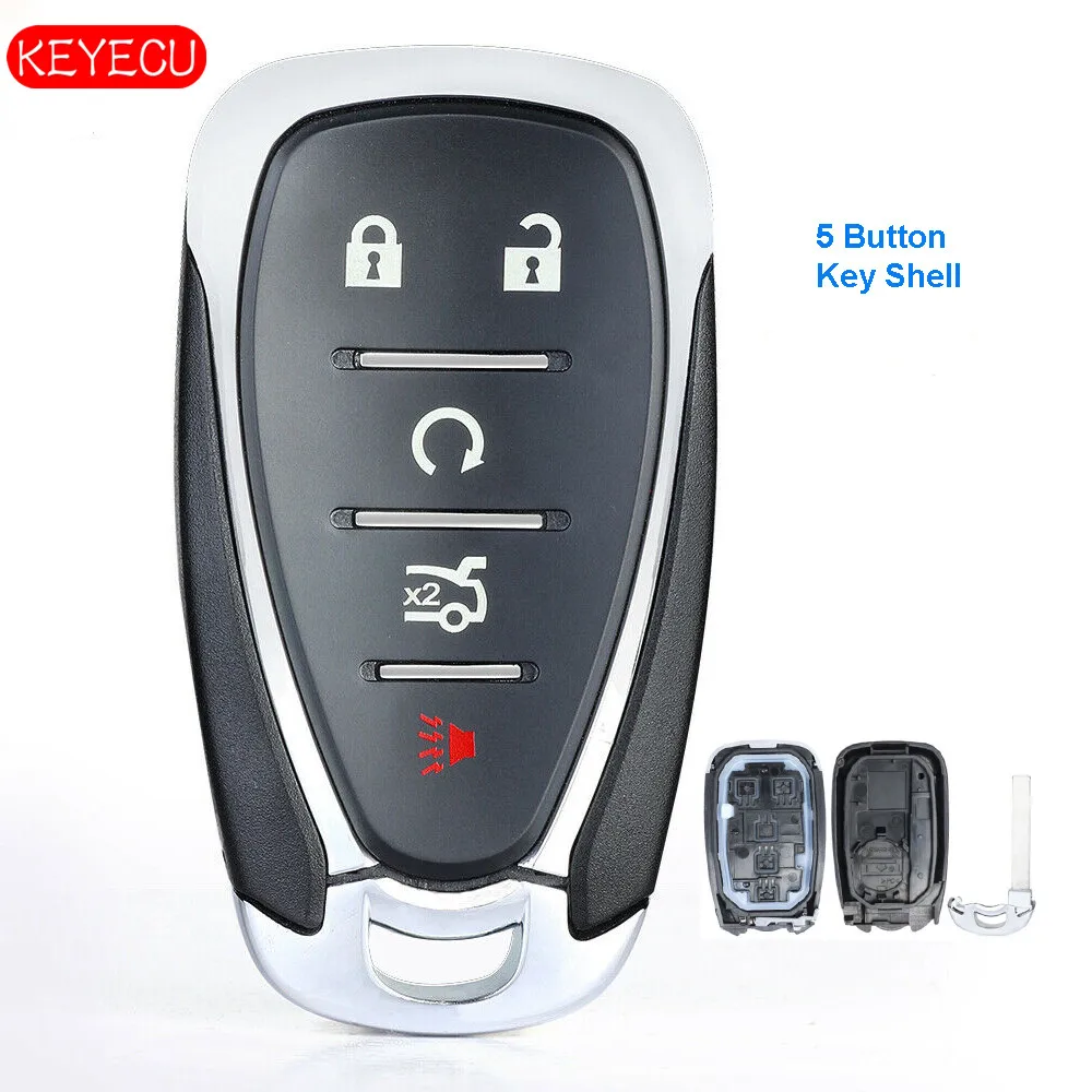 

Keyecu Remote Car Key Shell Case Fob 5 Button for Chevrolet Camaro Cruze Malibu 2016 2017 2018