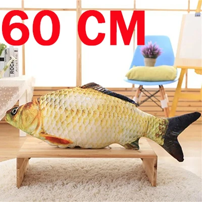 

40/60 CM Soft Simulation Fish Crucian Carp Dolls Stuffed Animals Funny Cat Plush Toys Cartoon Golden Fish Gift For Kids BF077