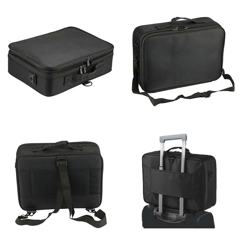 New Makeup Bag with Mirror Large Capacity Women Professional Cosmetic  Manicure Bag Portable Make up Organizer Storage Bags