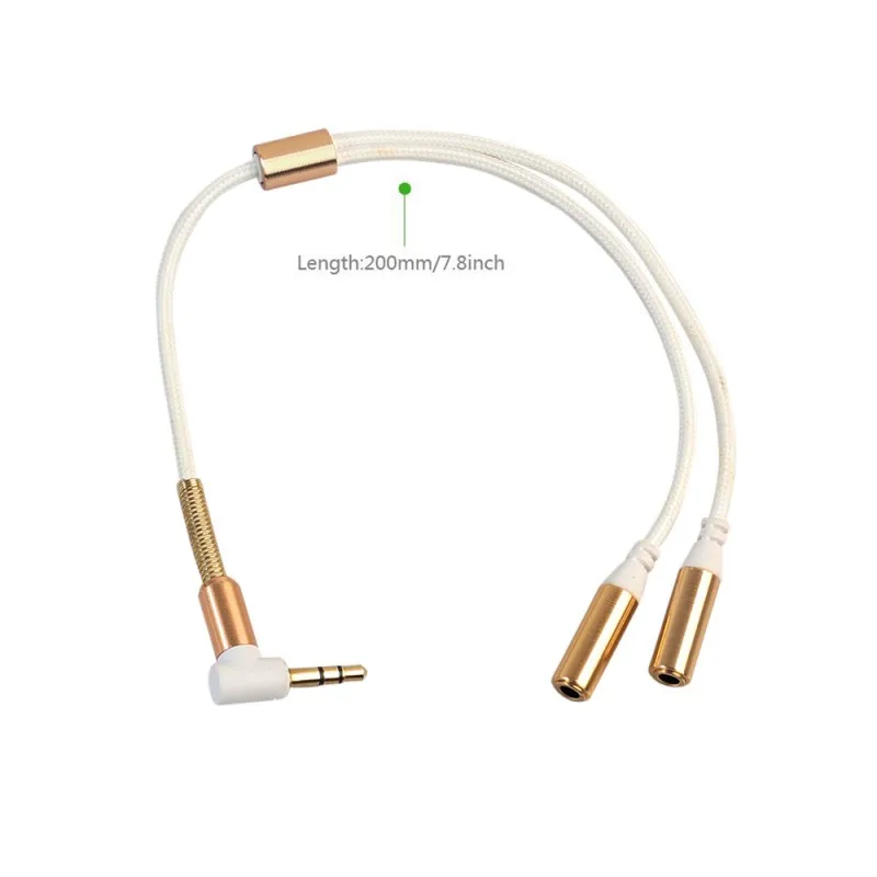 

3.5mm Audio Stereo Y Splitter Cable 3.5mm Male to 2 Port 3.5mm Female for Earphone Headset Splitter Adapter for Smart Phone