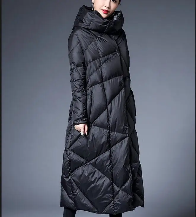 Стильное женское зимнее пуховое пальто Bud Длинные пуховики пальто|coat down|coat longcoats