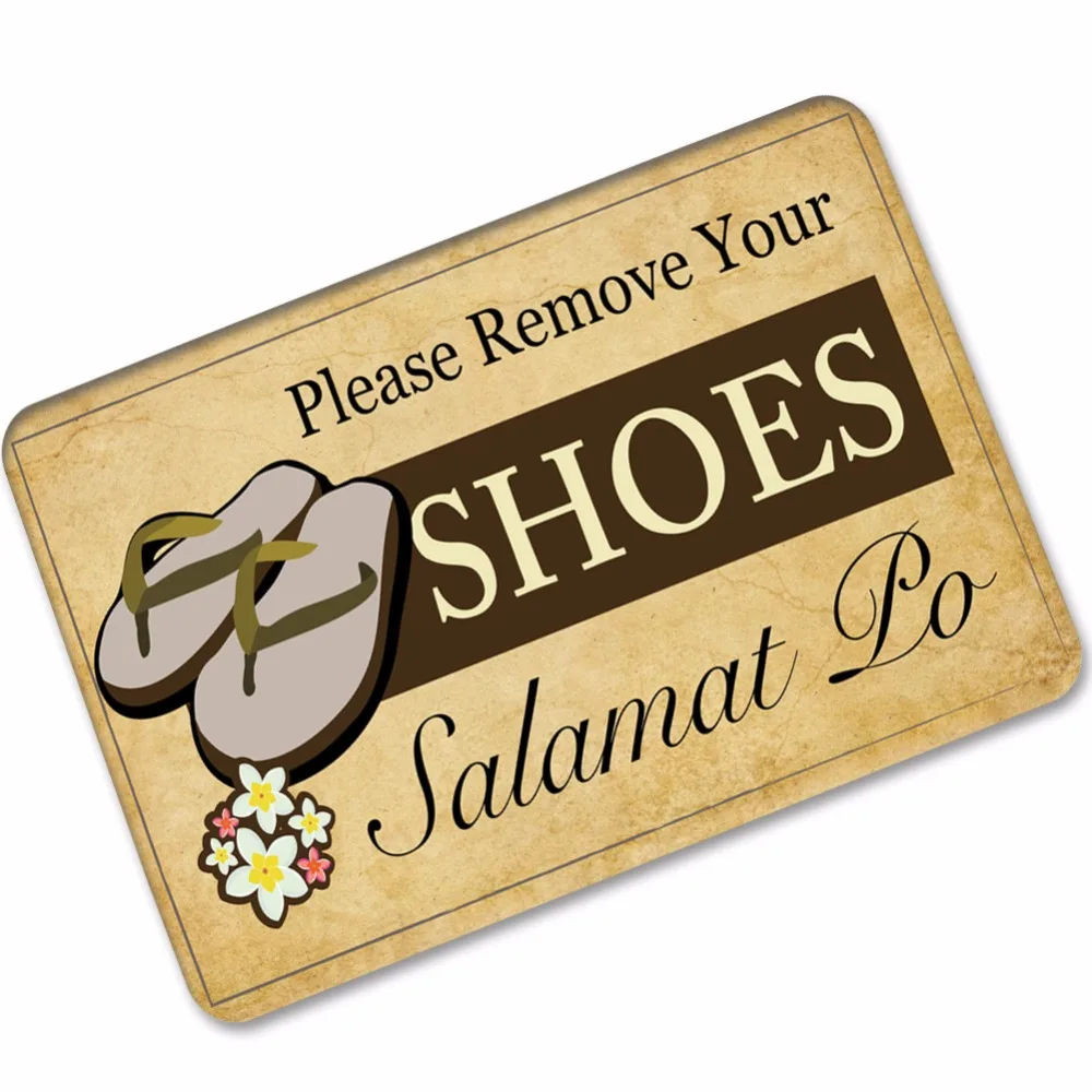 Amellor пол Ковры S Коврики салон Прихожая открытый Коврики резиновая сзади, пожалуйста, Снимите вашу Обувь печатных Ковры 40x60 см