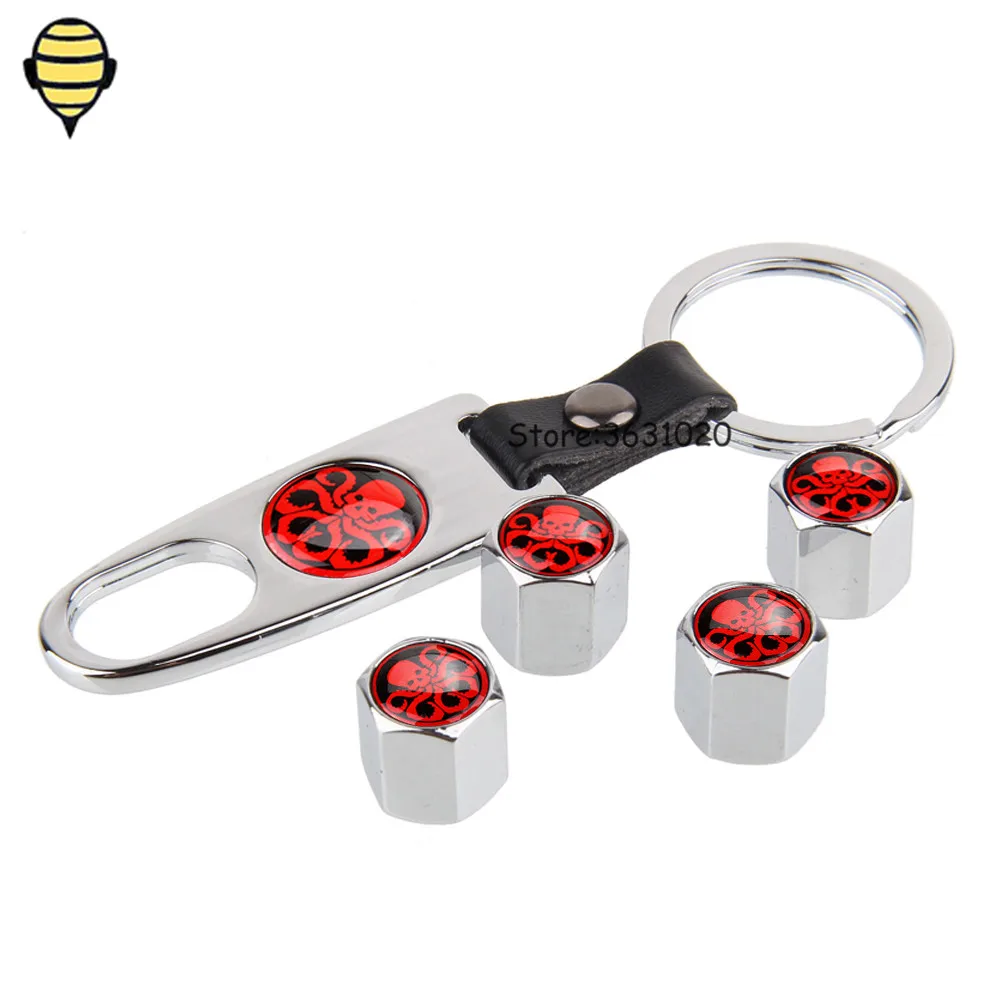 Car Styling Tire Valve Stem Caps For Octopus Logo For Dodge Honda Civic