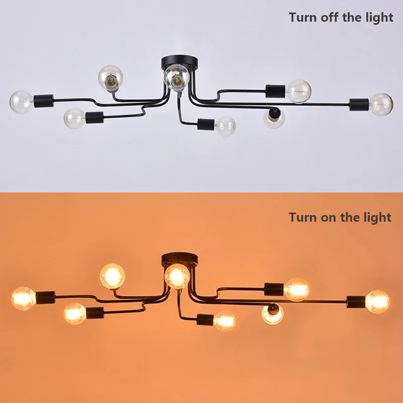 Ретро творческий металла заподлицо 4/6/8-светильник кафе бар потолочный светильник люстра светильник ing Fixure