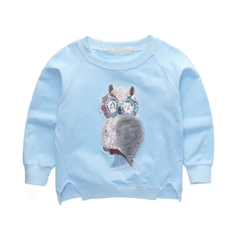 LCJMMO/осенний свитер для девочек; модная футболка с длинными рукавами и рисунком Совы; детский пуловер; блузка; топы; футболки; зимняя одежда для маленьких девочек