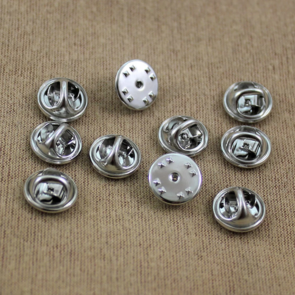 30Pc/set DIY Accessories Round Metal Brooch Clasp Snaps Button Fasteners Clothes Clips Alloy Jewelry Buckle Pin#137