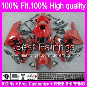 

Fairing Black flames For HONDA CBR 1000RR 1000 RR 04-05 38B24 CBR1000 RR CBR1000RR Red black 04 05 2004 2005 Injection +decal