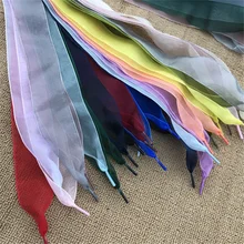 1 пара шнурков 110 см из органзы; женская обувь с бантом; кроссовки на шнурках; спортивная обувь; кружевная парусиновая обувь на плоской подошве с шелковой атласной лентой