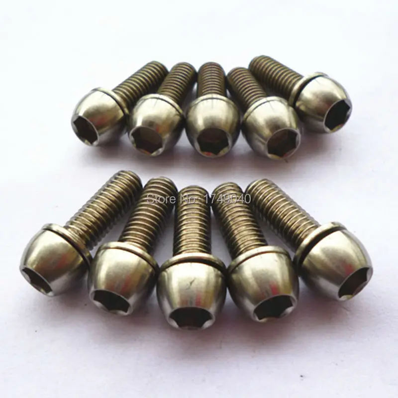 RockBros Titanium Ti Bolts Screw M6 x 18mm Taper Head Conical Head 10pcs