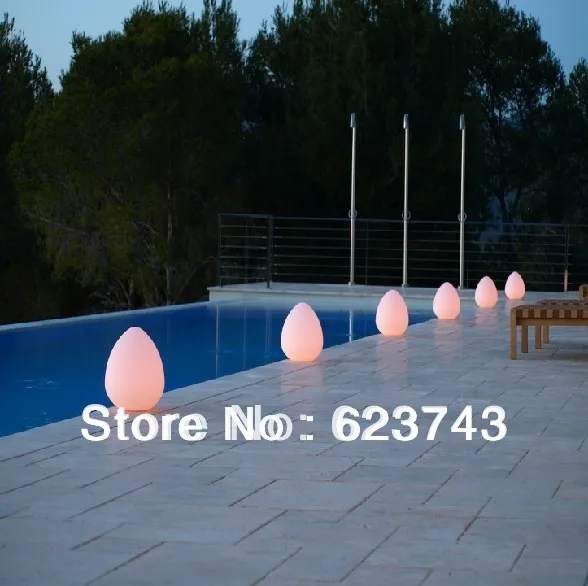 

Free Shipping Colorful LED Egg Break-resistant, rechargeable LED glowing lighted Stone LED,LED ROCK Swimming Pool Lamp cordless