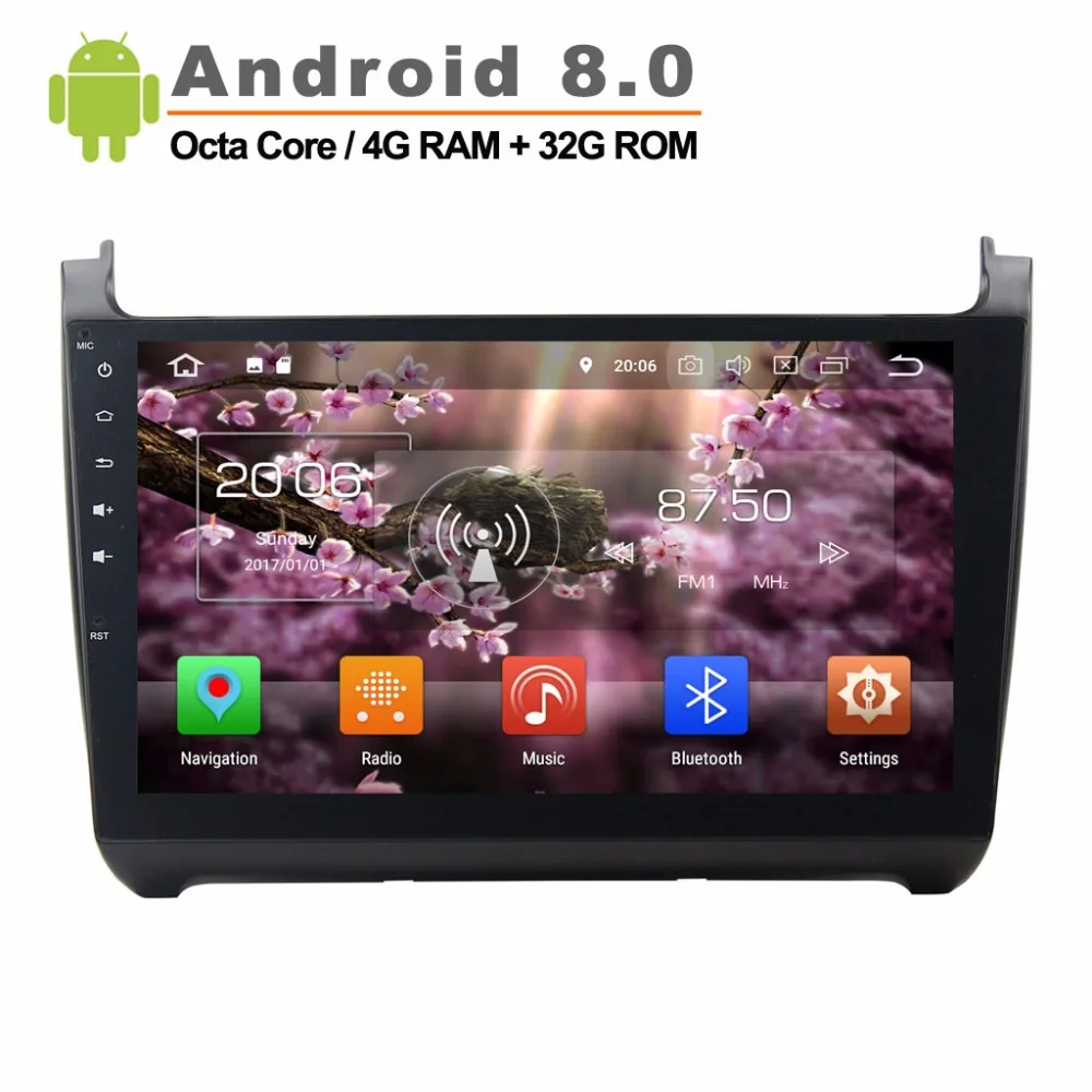 

10.1 inch Octa Core Android 8.0 Car gps for VW polo Volkswagen polo 2015 with CANBUS Android car multimedia Player 4G+ 32G