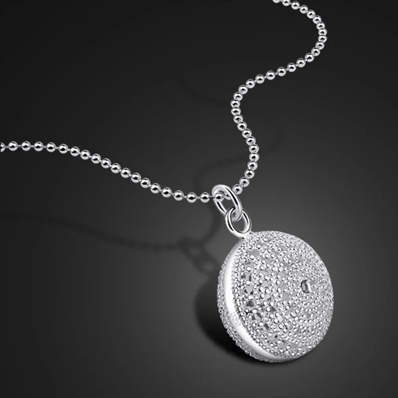 Женская цепочка из серебра 925 пробы с подвеской шариком 46 76 см|bijoux fashion|sterling silver