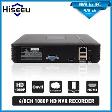 H.264 VGA HDMI 4CH 8-КАНАЛЬНЫЙ NVR 8 4 Канальный Мини NVR 1920*1080 P ONVIF 2.0 Ip-камера Системы Безопасности Для 1080 P Камеры Hiseeu