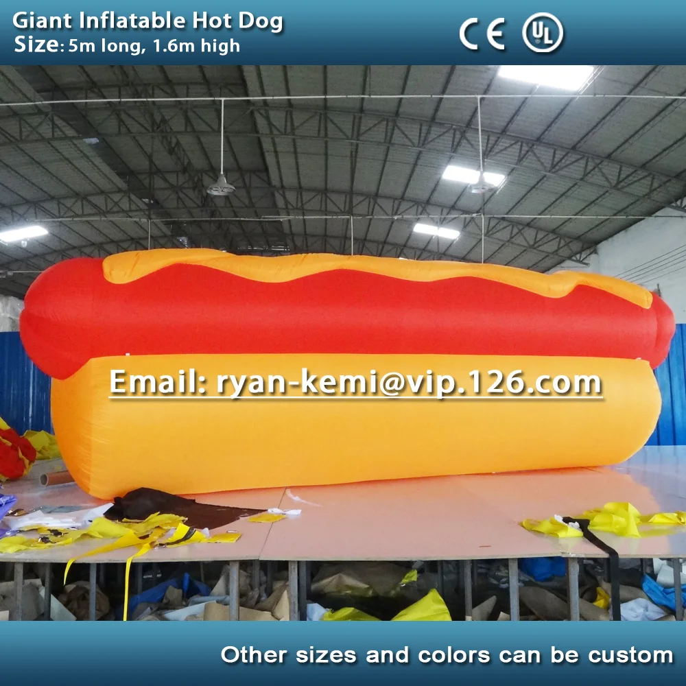 5 м длинный гигантский надувной хот-дог большой надувной колбасный хлеб надувной воздушный шар для рекламы дисплея