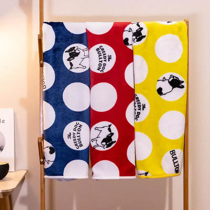 100x75cm Chien Couverture Doux Bouledogue Français Animal Chat Couverture Chats Chiens Jeter Couverture Attrayant Et Mignon également Pour Chiot