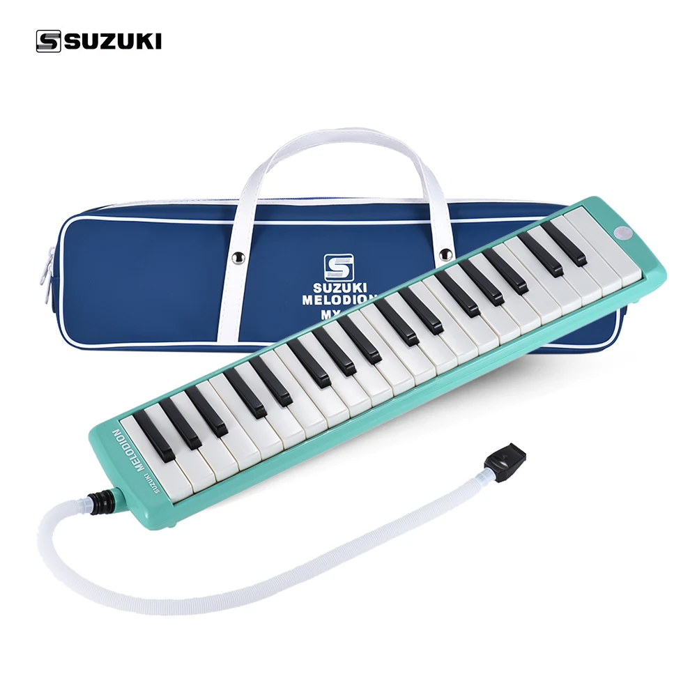 

SUZUKI MX-37D 37-Key Melodion Melodica Pianica Instrument with Long & Short Mouthpiece Carry Bag Cleaning Cloth for kid