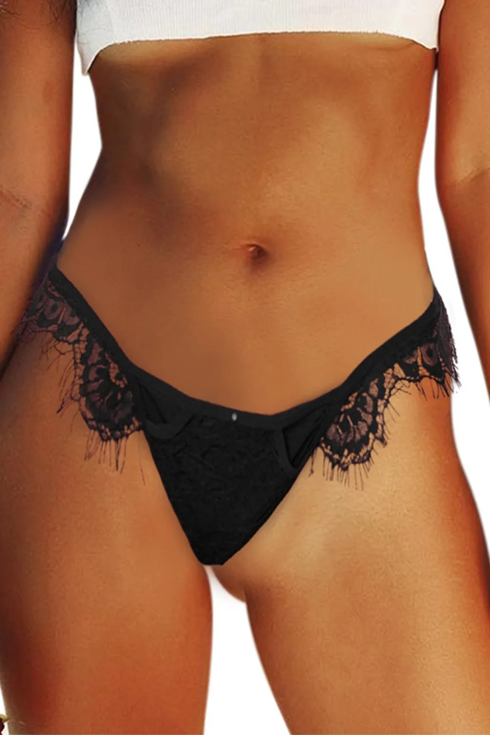 Black-Eyelash-Trim-Lace-Mesh-Thong-LC75102-2-1