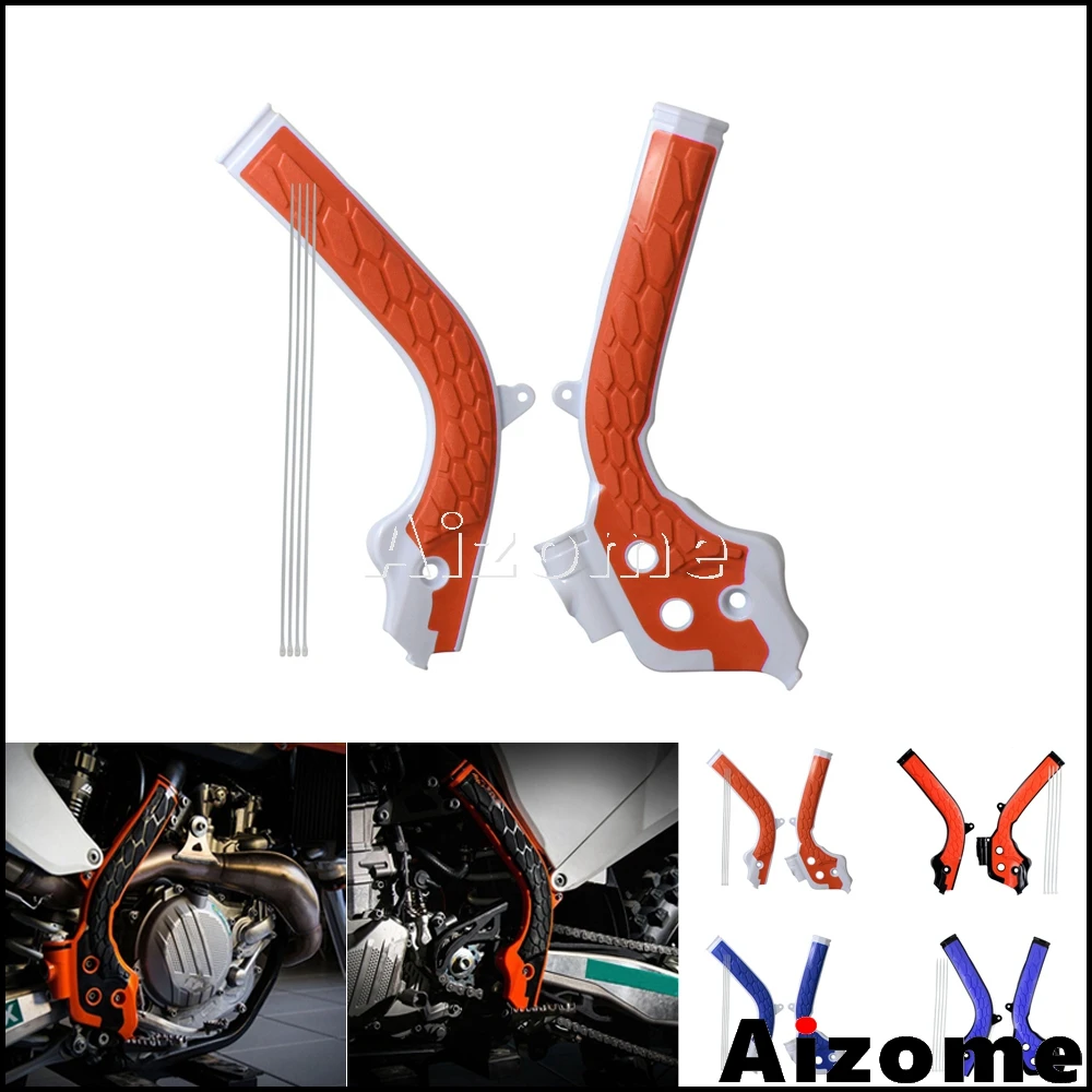 

Orange Enduro MX X-Grips For KTM SXF250 SXF350 SXF450 SX125 SX250 2016-2018 EXC250 EXC300 2017 Dirt Pit Bike Frame Guards