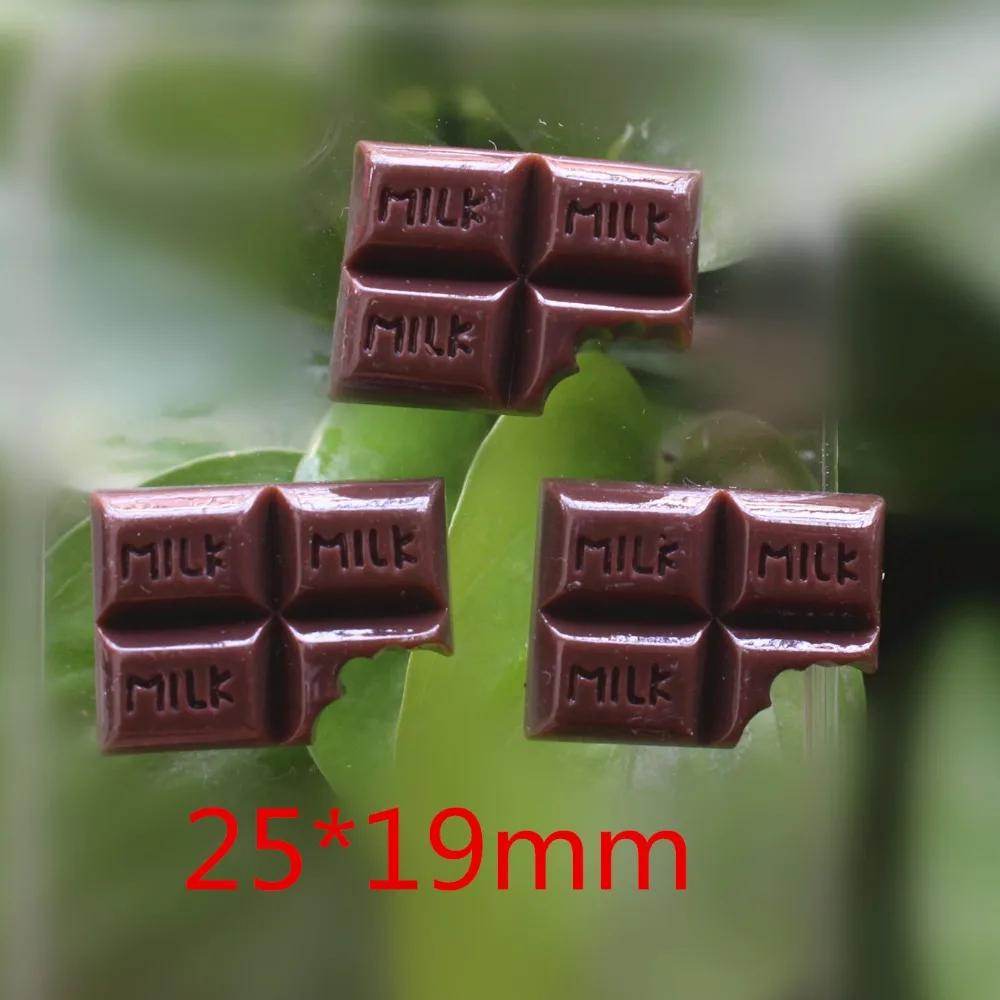 

30pcs/lot flat back resin cabochons accessoires kawaii resin cartoon chocolate
