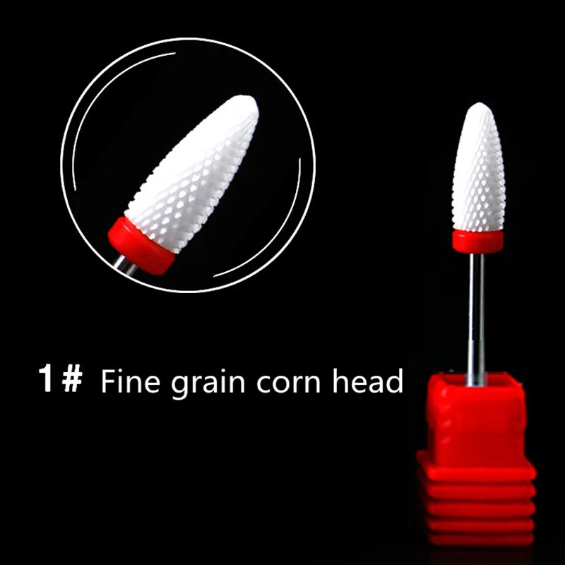 Профессиональный 1 шт. керамический сверло для ногтей, кутикулы, чистый лак для ногтей, вращающаяся фреза для электрического маникюра - Цвет: 1