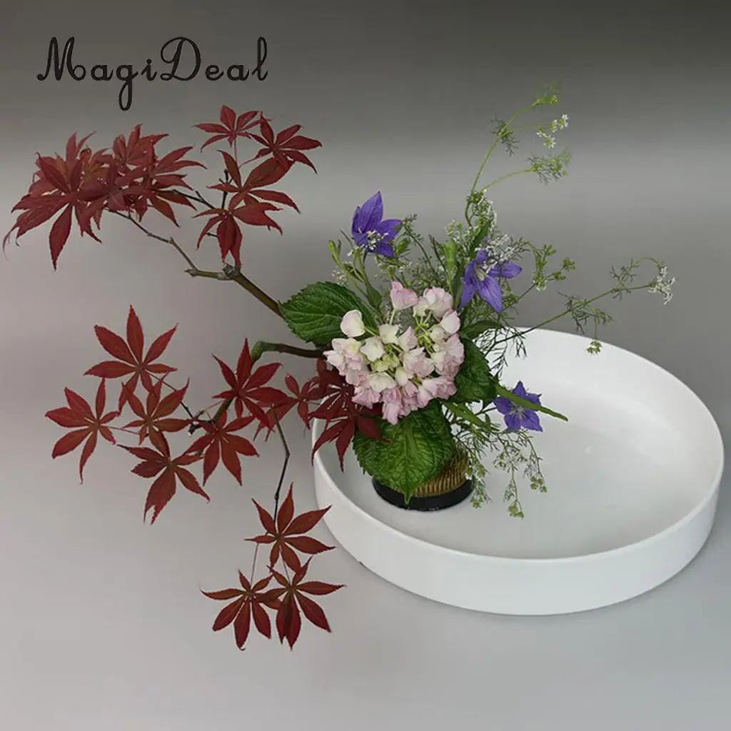 MagiDeal Japanese Ikebana Vase Rustic Style Round Shape - Art Flower Arrangment Tool	