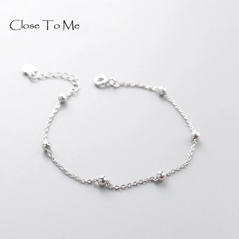 

Close To Me Real S925 Sterling Silver Simple Boal Handmade Fine Jewelry Bracelets for Women