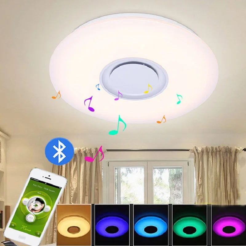 LED Music Ceiling Light Bluetooth Speaker 24W 90 265V ...